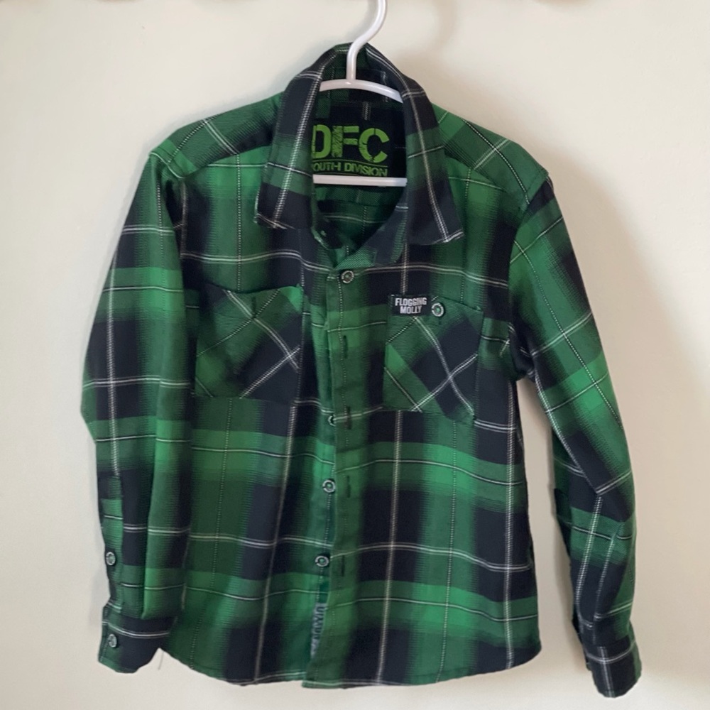 Boys Dixxon Flogging Molly Flannel size XS